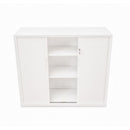 Proceed Storage Steel Tambour 2 Adjustable Shelves 900Wx1020Hmm White