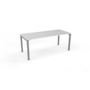 Cubit Desk 1500Wx800D White / Silver Frame