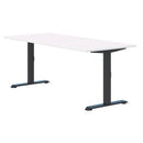 Summit II Fixed Height Desk 1200 x 700 Snowdrift Top / Black Frame