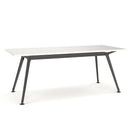 Team Meeting Table 1800x800mm White Top / Black Frame