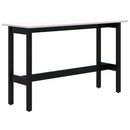 Modella II Narrow Leaner 1500x600 White Top Black Frame