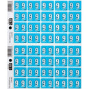 Filecorp C-Ezi Lateral File Labels Number 9 24 x 31mm Light Blue Sheet 40