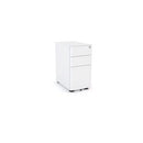 Agile Slimline Metal Mobile Pedestal 2+Filing White