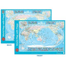 LCBF Wall Chart Poster World Map With Flags 500 x 740mm