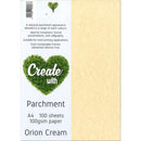 Direct Paper Parchment Paper 100gsm A4 Orion Cream Pack 100