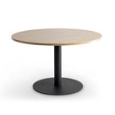 Lunar Table 1200Dia Autumn Oak Top Black Base