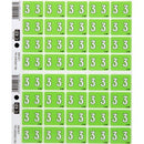 Filecorp C-Ezi Lateral File Labels Number 3 24 x 31mm Light Green Sheet40