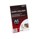Deflecto Sign/Menu Holder Slanted Portrait A6 Clear