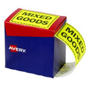 Avery Pre-Printed Dispenser Labels 'Mixed Goods' 932614 125 x 75mm Pack750