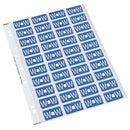 Codafile Lateral File Labels Alpha Letter W 25mm Sheet 40