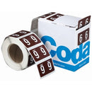 Codafile Lateral File Labels Number 6 25mm Pack 500