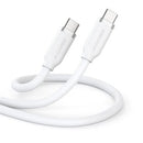 Alogic Elements Silicone 5a/240w Usb2 Usb-c To C Male Cable With CableTie White 1m