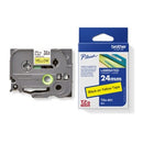 Brother P-Touch Labelling Tape Laminating TZe-651 24mm x 8m Black On Yellow