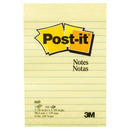 Post-it Self Adhesive Notes 660 Lined 101 x 152mm Yellow Pad