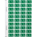 Filecorp ColourFind Lateral File Labels Alpha Letter L 25 x 42mm GreenSheet 40