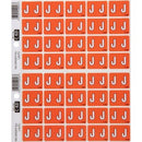 Filecorp C-Ezi Lateral File Labels Alpha Letter J 24 x 31mm Orange Sheet40