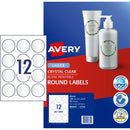 Avery Labels Laser Printer 980022 / L7093 60mm Round 12 Per Sheet Crystal Clear Pack 120