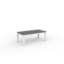 Cubit Coffee Table 1200wx600d Silver Top / White Frame