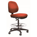 Image Architectural Task Chair Mid Back With Architectural Footring &Hi Gas Lift Red