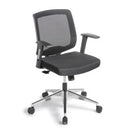Media Mesh Meeting Chair with Arms Polished Base