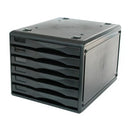 Metro Desk Storage Unit 6 Drawer B4 Black