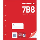 Warwick 7B8 Lecture Pad Punched 7mm Ruled A4 75 Leaf