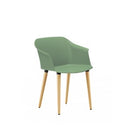 Aurora 4 Leg Chair Swamp / Natural Beech Timber Base