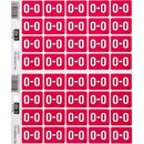 Filecorp C-Ezi Lateral File Labels Alpha Letter O 24 x 31mm Red Sheet 40