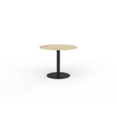 Polo Meeting Table Round 900mm Oak / Black Frame