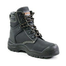 Bison Wolf Lace Up Steel Cap Boot Black Black-11