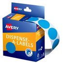 Avery Dot Stickers Dispenser 937276 24mm Round Light Blue Pack 500