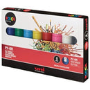 Uni Posca Paint Marker Chisel Tip Bold 8.0mm Assorted Colours Pack 8