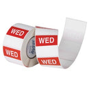 Avery Day Rotation Labels Wednesday 937338 40 x 40mm Red Roll 500