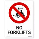 No Forklifts PVC Prohibition Sign - 230mm x 300mm