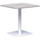 Classic Square Table 800x800 Silver Strata/White
