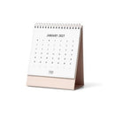 Letts Conscious 2027 Desk Calendar Rosewater
