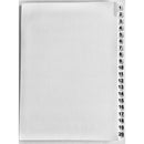 Indices Printed Numbers 1-20 A4 White Set 10