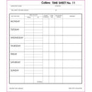 Collins Wage Time Sheet Book No.11 187 x 220mm 100 Leaf