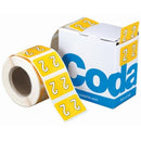 Codafile Lateral File Labels Number 2 25mm Pack 500
