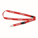 Rexel Lanyard Breakaway Pre-Printed Visitor 25mm Red Pack 5