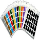 Filecorp ColourFind Lateral File Labels Colour Flash 19 x 42mm Dark Grey Sheet 48
