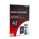 Deflecto Sign/Menu Holder Wall Mount Portrait A2 Clear