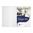 Marbig Presentation Folder Single Pocket Matt A4 White Pack 20