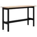 Modella II Narrow Leaner 1800x600 Refined Oak Top Black Frame