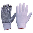 Poly/Cotton Gloves With PVC dots Ladies Small/Medium
