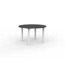 Cubit Round Meeting Table 1200Dia Black Top / White Frame