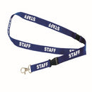 Rexel Lanyard Breakaway Pre-Printed Staff 25mm Blue Pack 5