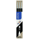 Pilot Frixion Clicker Ballpoint Pen Refill Broad 1.0mm Black Pack 3