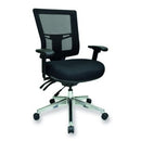 Buro Metro II 24/7 Task Chair Mesh High Back Aluminum Base Black withArms