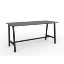 Cubit Bar Leaner 2200wx900d Silver Top/black Frame